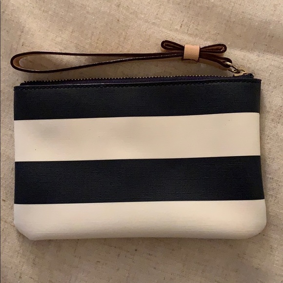 Kate Spade Striped Navy and White Wristlet - Picture 2 of 3
